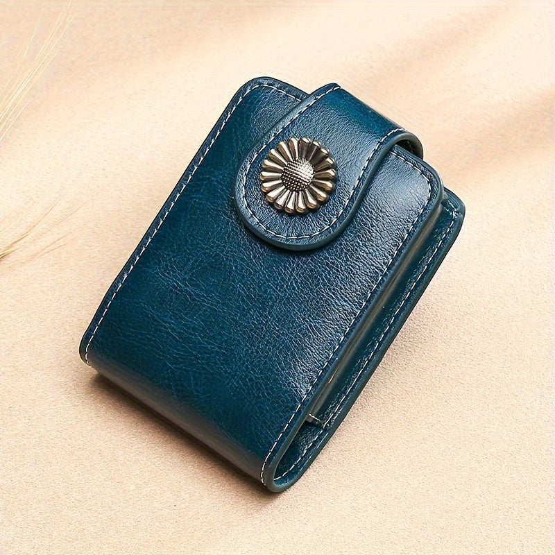 Elegant Mini Makeup Bag with Mirror – Burgundy Red | Golden-Tone Zipper & Hardware | Compact Travel Case for Lipstick, Cash & Cards