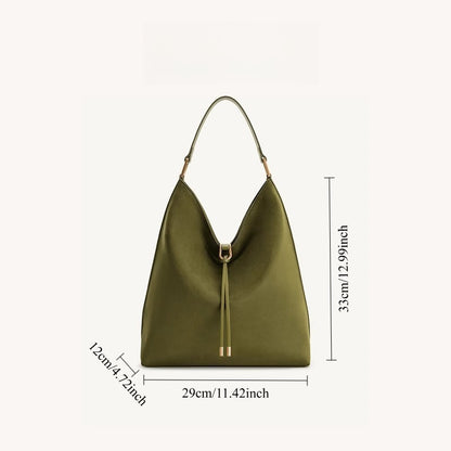 Real Leather Crossbody Tote – Chic & Spacious