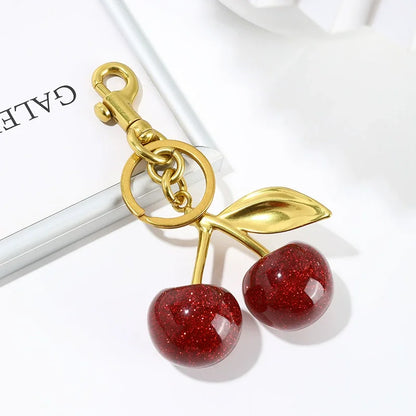 🍒 Sweet Cherry Charm Keyring ✨