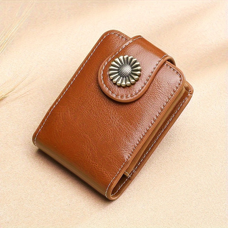 Elegant Mini Makeup Bag with Mirror – Burgundy Red | Golden-Tone Zipper & Hardware | Compact Travel Case for Lipstick, Cash & Cards