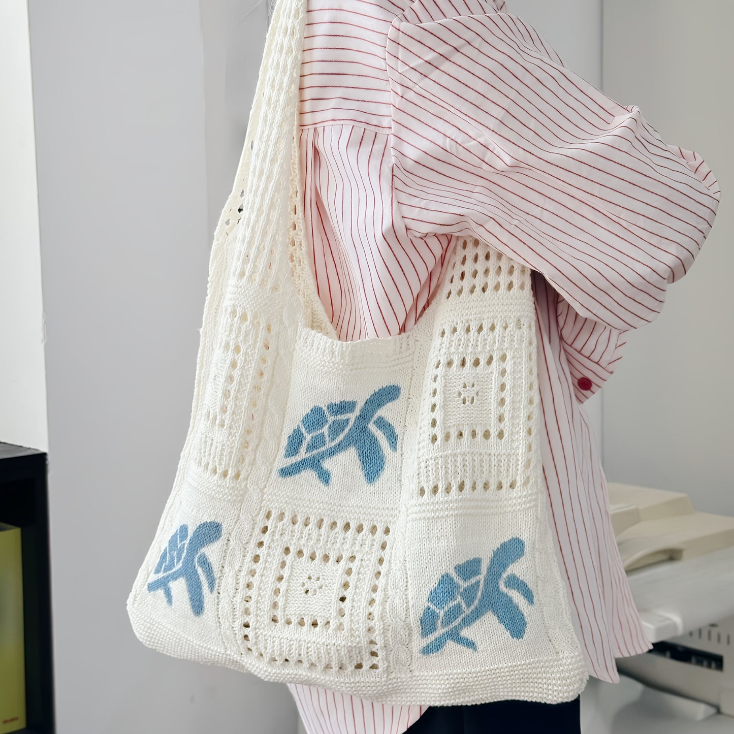 🐢 Tote-ally Beach Ready – Crochet Sea Turtle Summer Bag